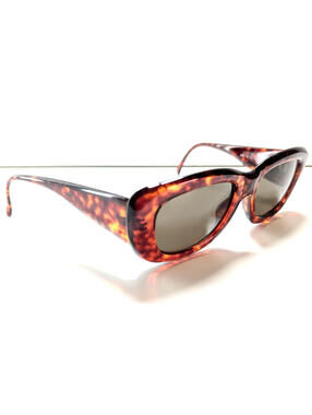 Ellen Tracy Vintage Red/Orange Tortoise Shell Sunglasses Boho Chic B69-161-2